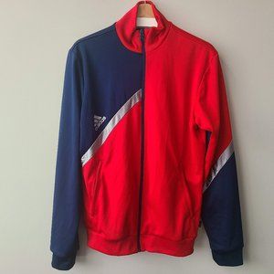 Adidas Men's Tan Club Home Track Jacket Scarle/Navy Blue Size S FS5047